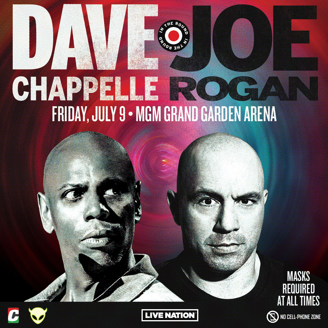 Dave Chappelle and Joe Rogan Coming To MGM Grand Garden Arena Friday, July 9