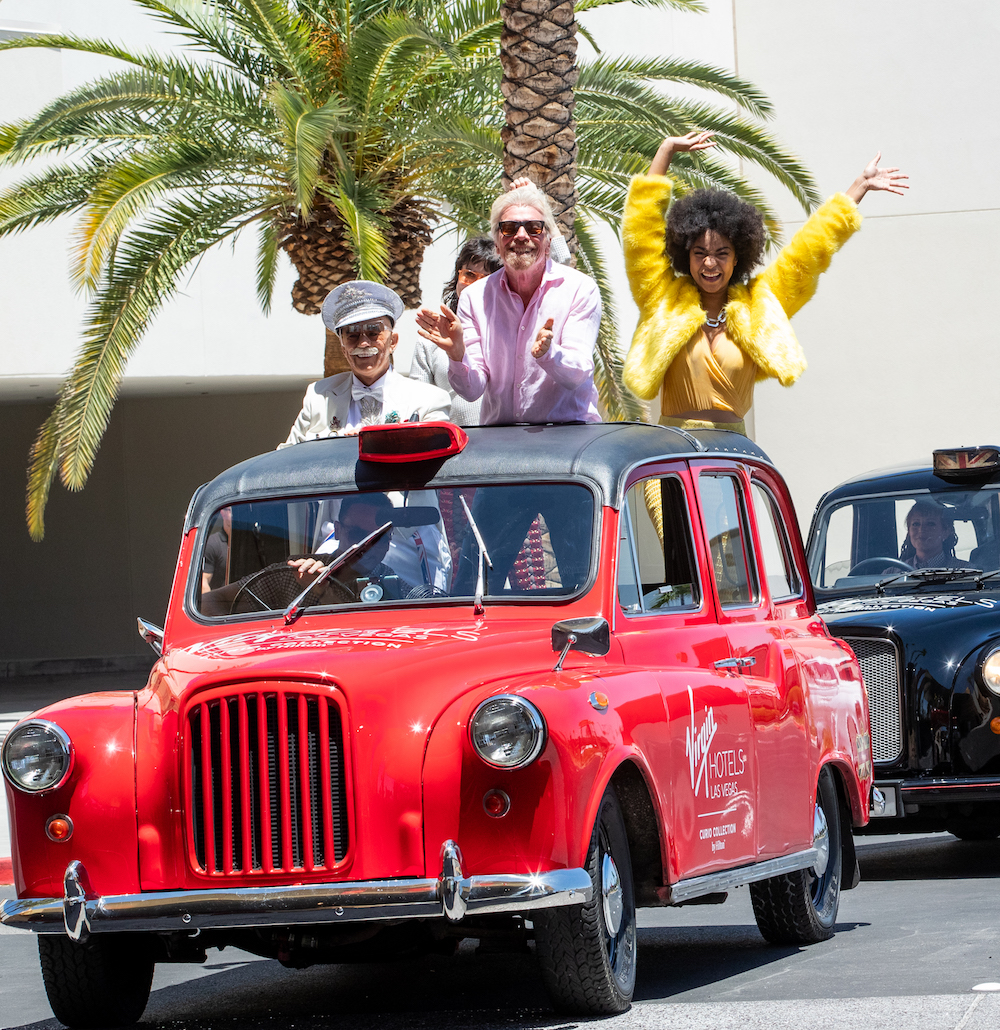 Sir Richard Branson Welcomes Virgin Hotels Las Vegas With A Splash
